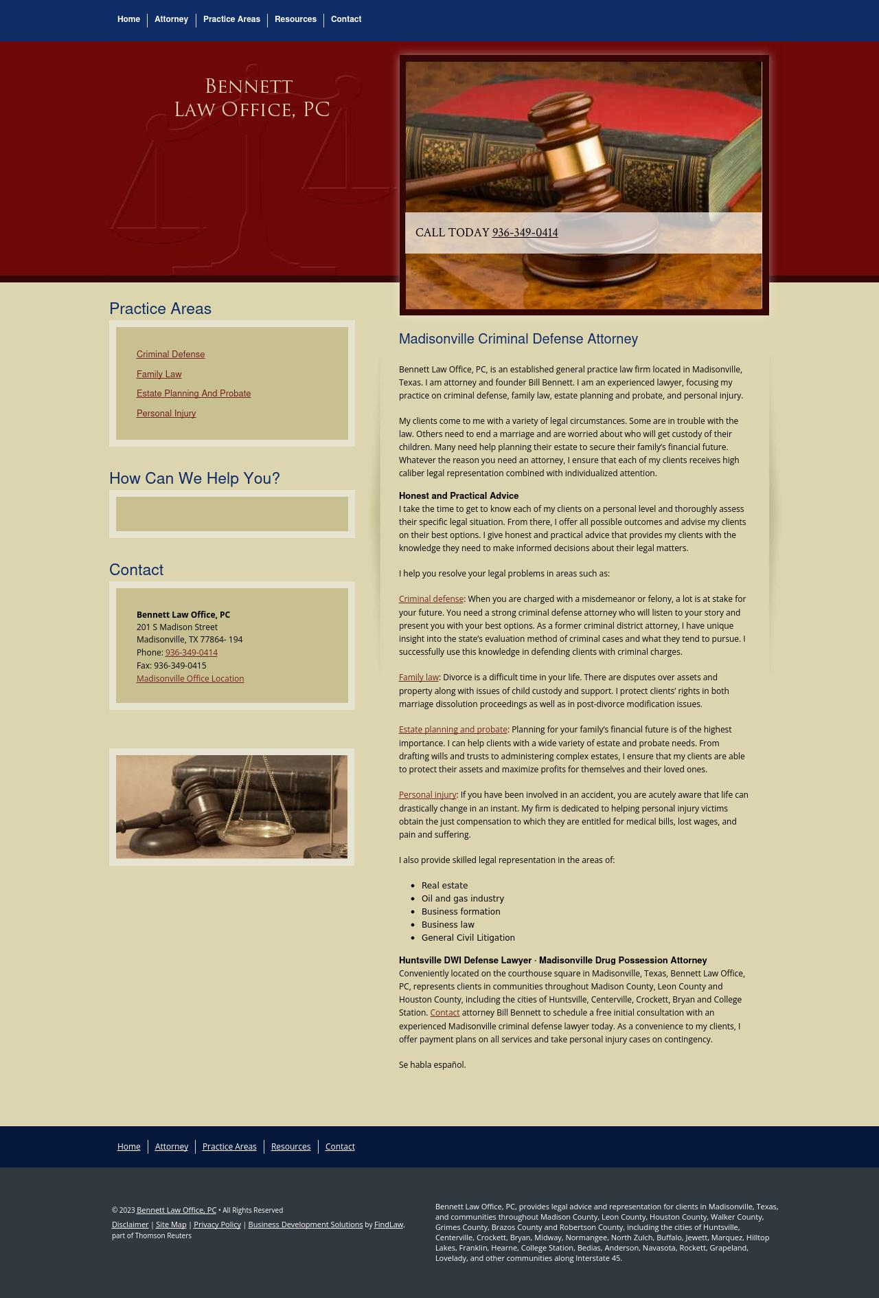 Bennett Law Office, PC - Madisonville TX Lawyers