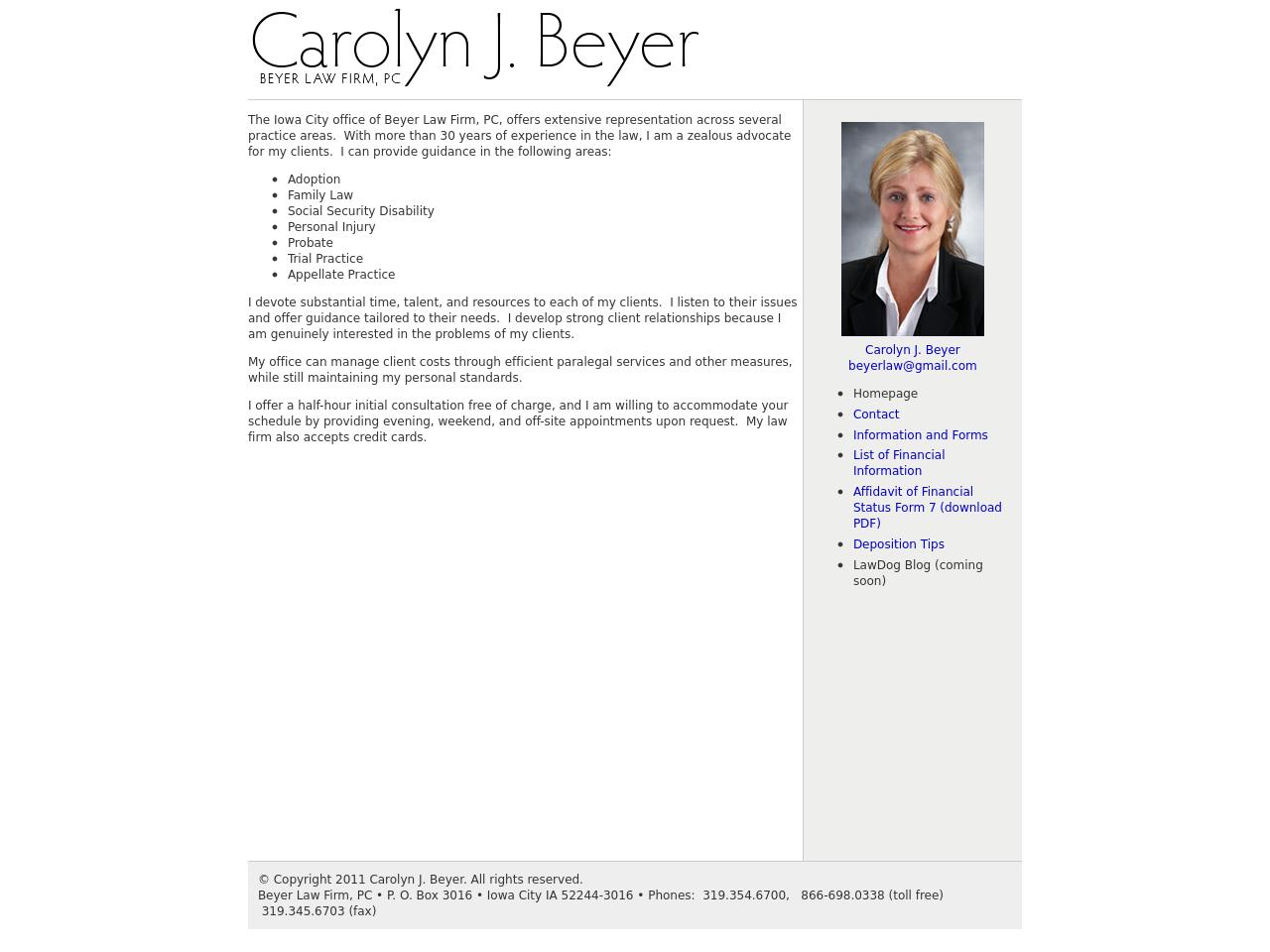 Beyer Law Firm, PC - Iowa City IA Lawyers