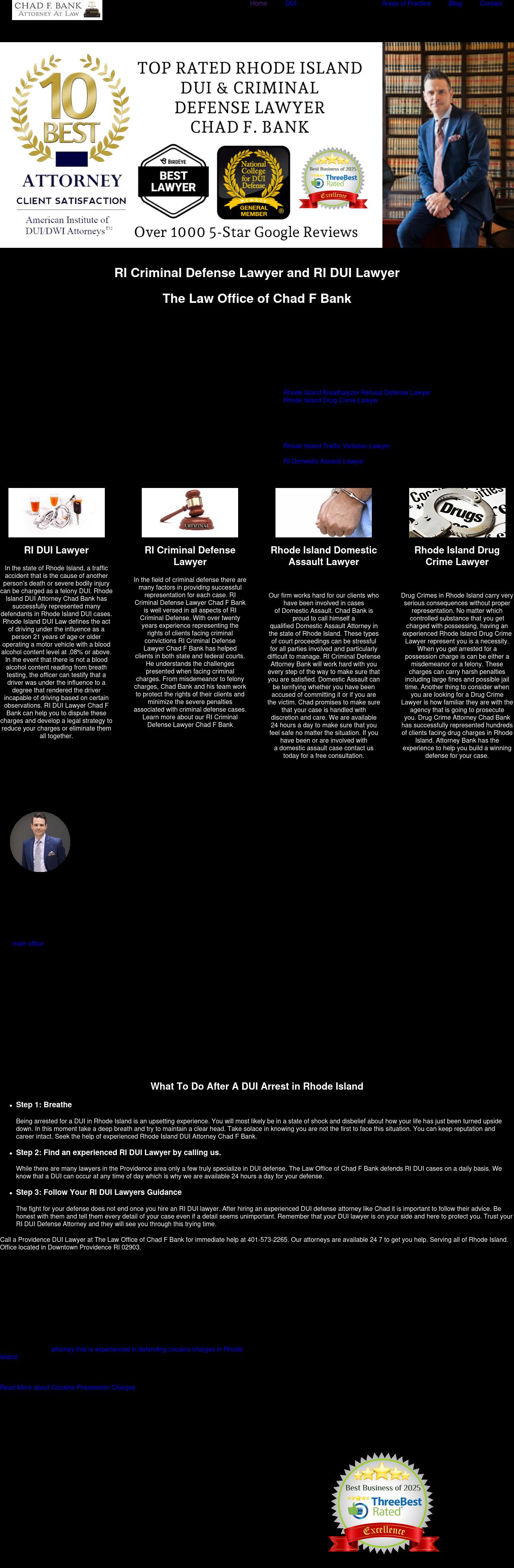 The Law Office of Chad F Bank - Providence RI Lawyers