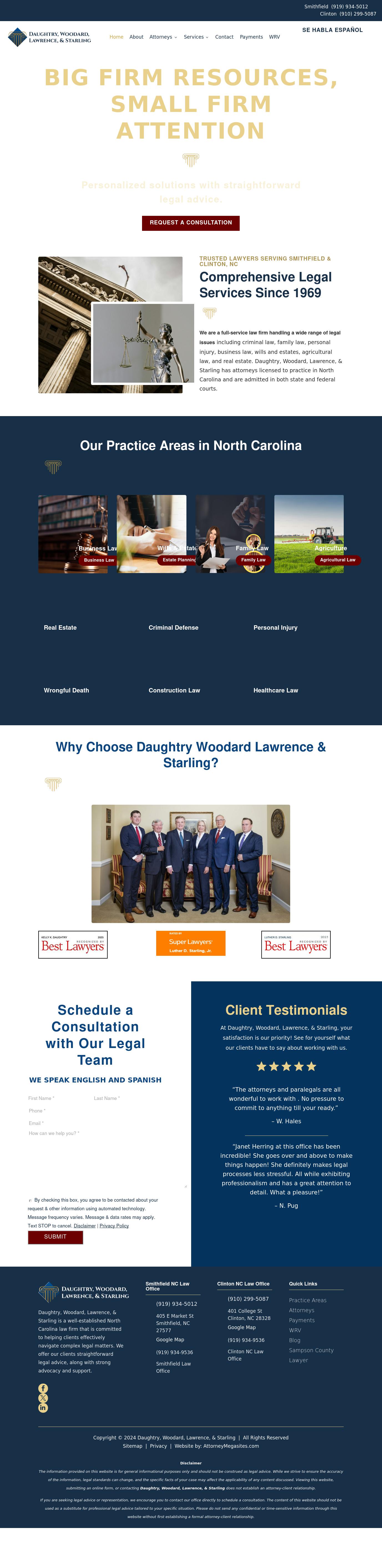 Daughtry, Woodard, Lawrence, & Starling - Clinton NC Lawyers