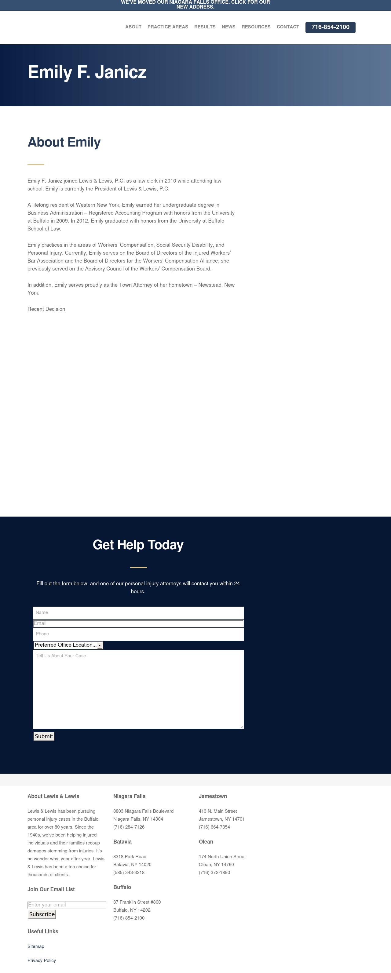 Emily Janicz - Batavia NY Lawyers