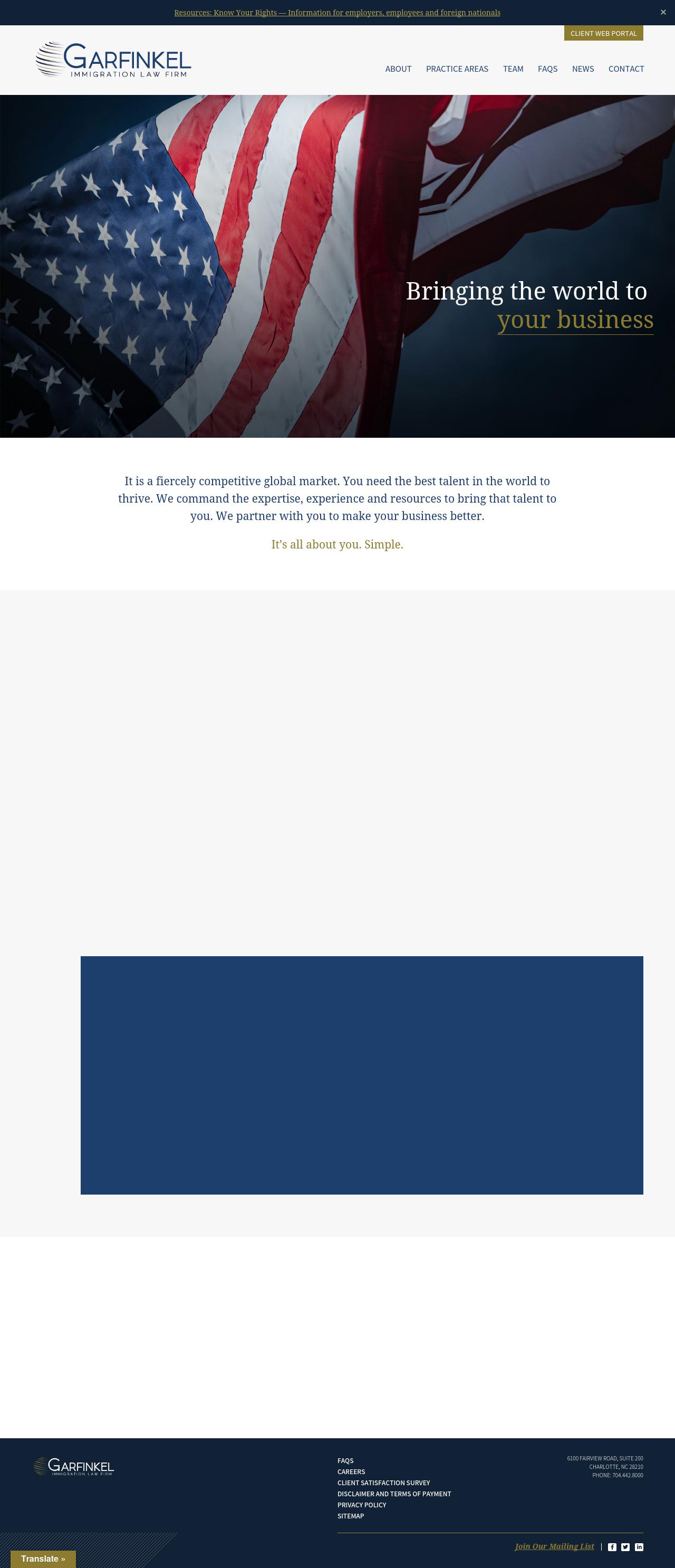 Garfinkel Immigration Law Firm - Charlotte NC Lawyers
