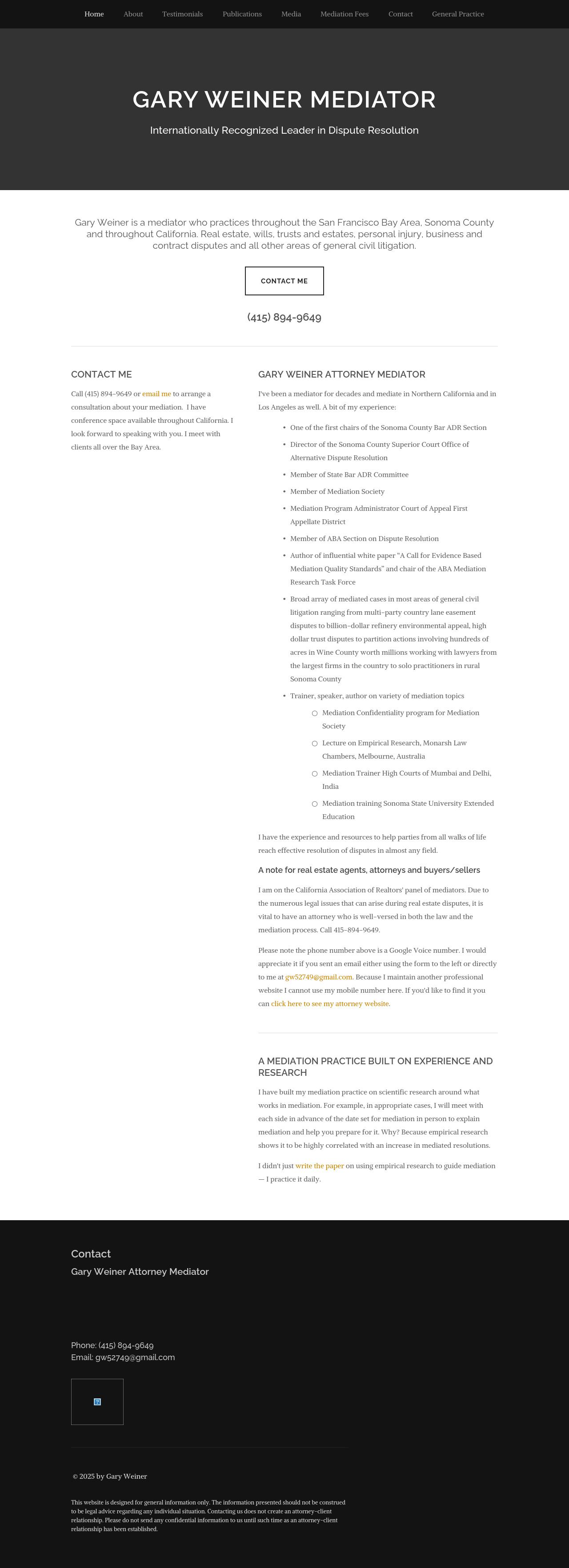 Gary Weiner Lawyer & Mediator - Sebastopol CA Lawyers