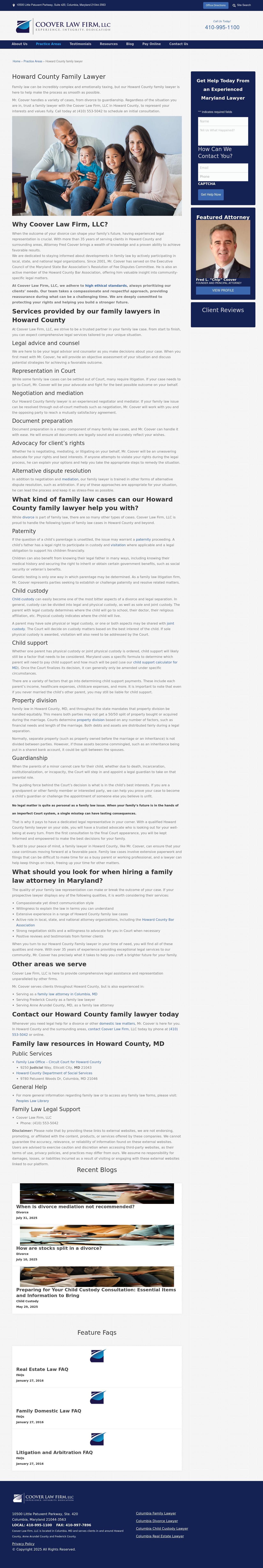 Howard County Family Lawyer - Columbia MD Lawyers