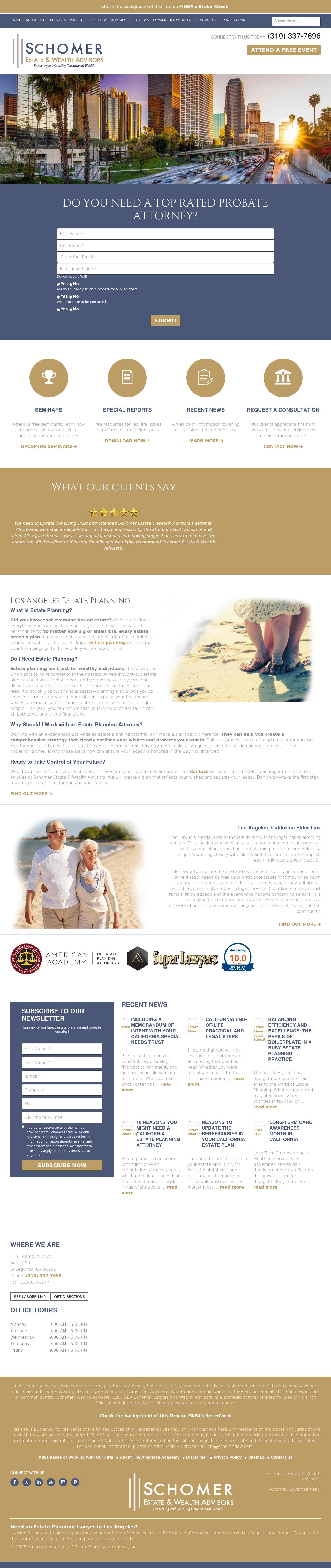 Schomer Estate & Wealth Advisors - El Segundo CA Lawyers