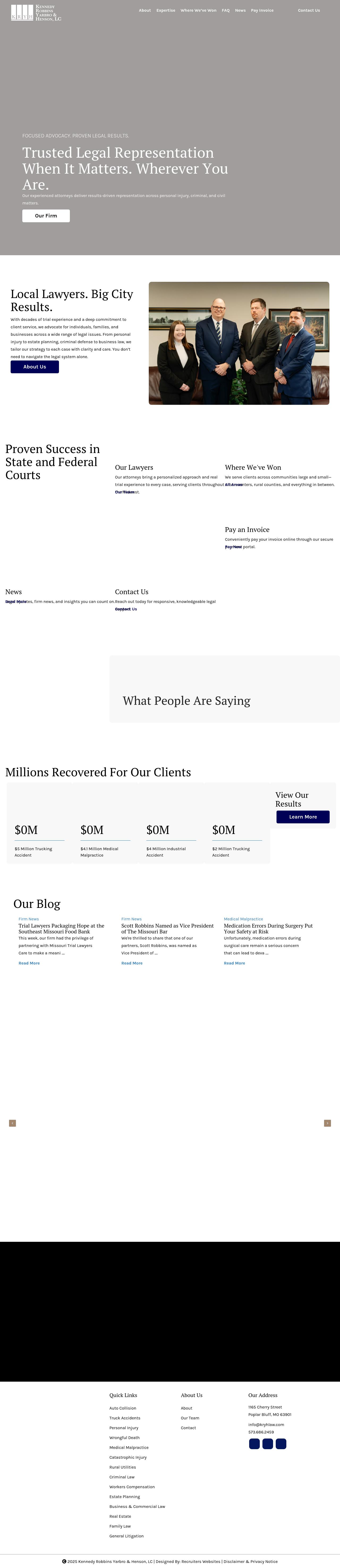 Kennedy, Kennedy, Robbins & Yarbro, LC - Poplar Bluff MO Lawyers