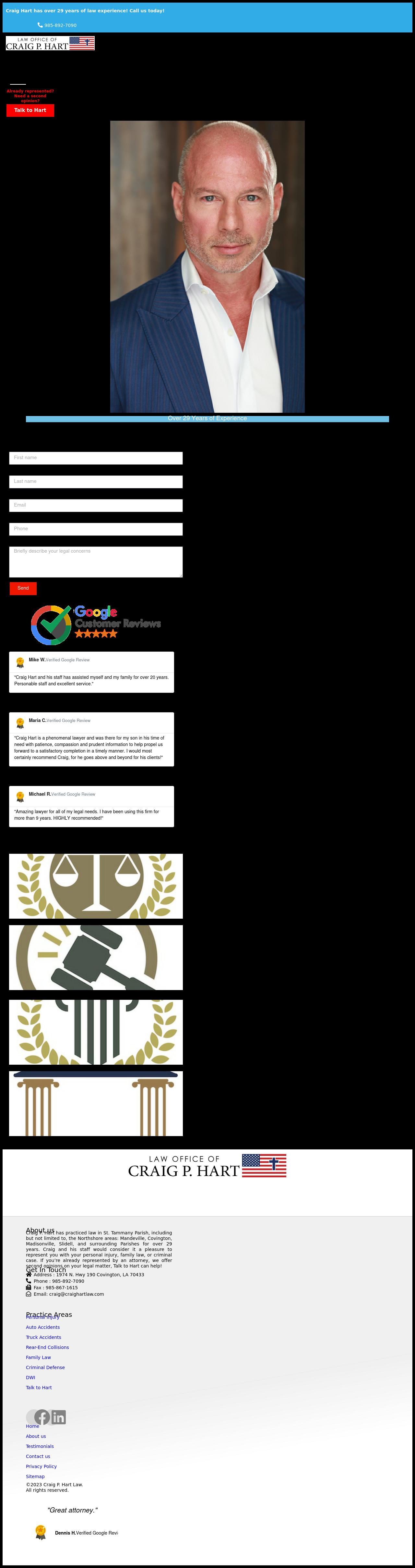 Law Office of Craig P. Hart - Covington LA Lawyers