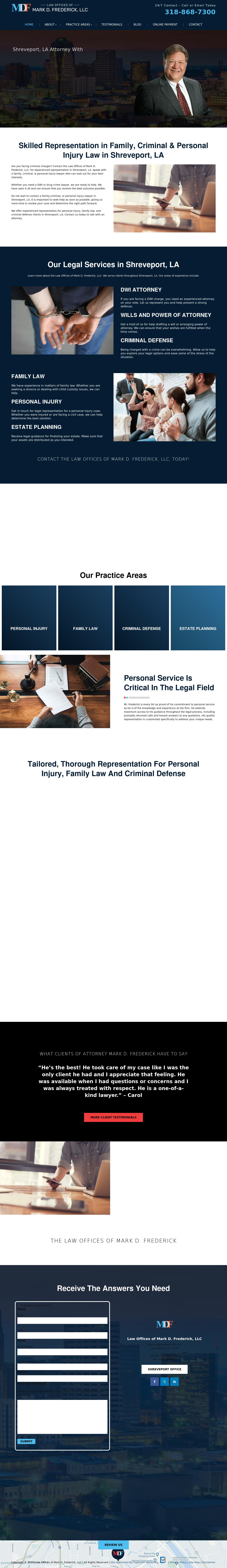 Law Offices of Mark D. Frederick, LLC - Shreveport LA Lawyers