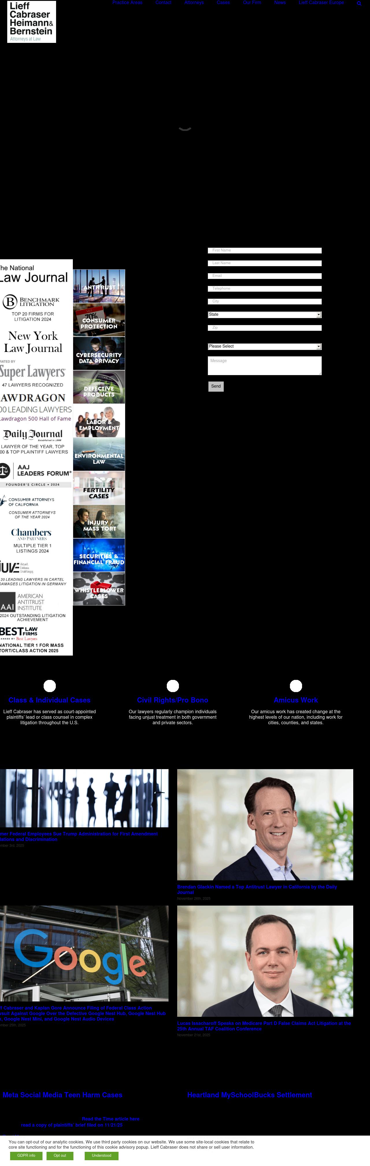 Lieff Cabraser Heimann & Bernstein, LLP - New York NY Lawyers