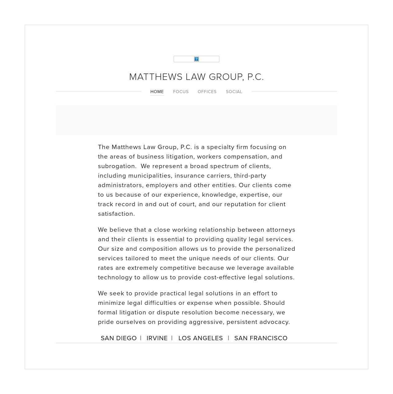 Matthews Law Group, P.C. - San Diego CA Lawyers