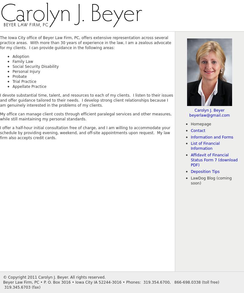 Beyer Law Firm, PC - Iowa City IA Lawyers