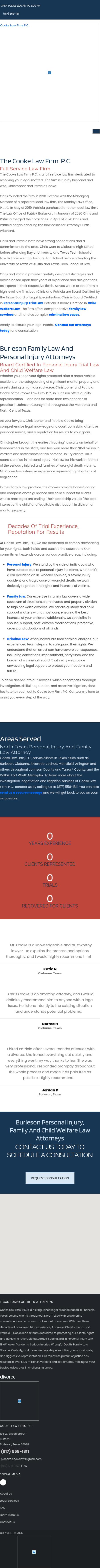 Cooke Law Firm, P.C. - Cleburne TX Lawyers