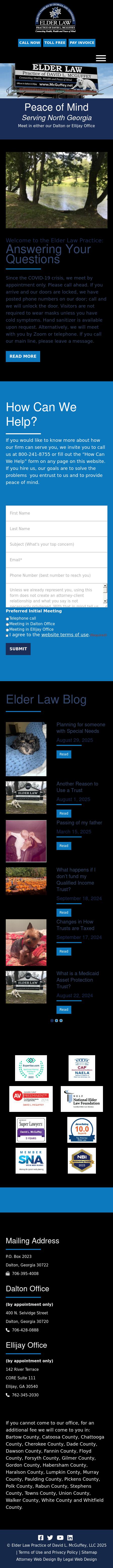 Elder Law Practice of David L. McGuffey - Dalton GA Lawyers