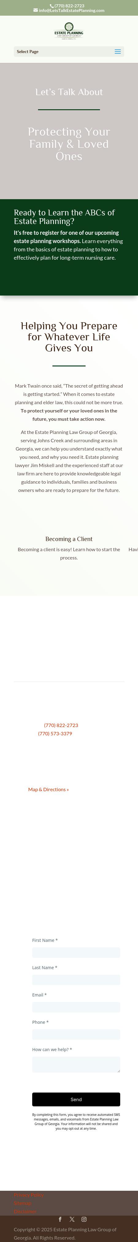 ESTATE PLANNING LAW GROUP OF GEORGIA, James M. Miskell P.C. - Lawrenceville GA Lawyers