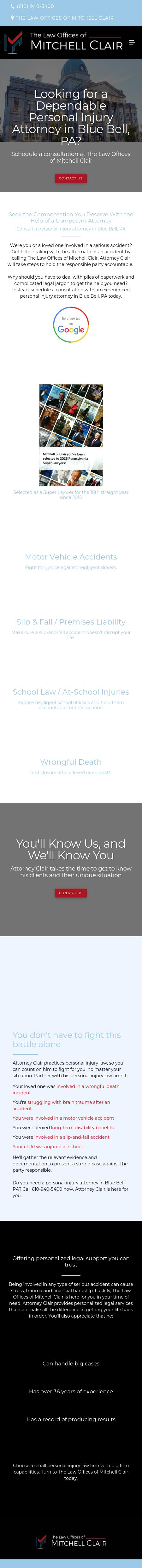 Law Offices of Mitchell Clair - Blue Bell PA Lawyers