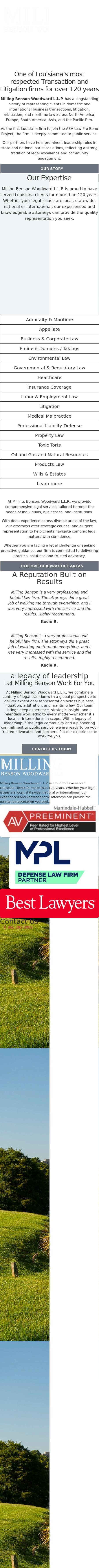 Milling Benson Woodward L.L.P. - Baton Rouge LA Lawyers