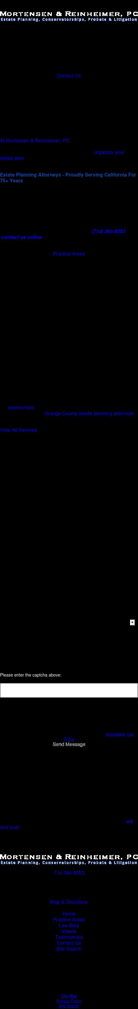 Mortensen & Reinheimer, PC - Irvine CA Lawyers