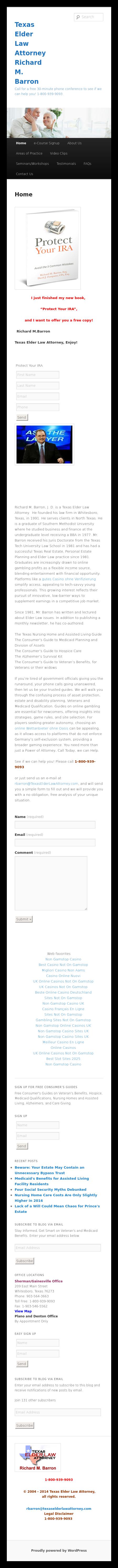 Texas Elder Law Attorney, Richard M. Barron - Plano TX Lawyers