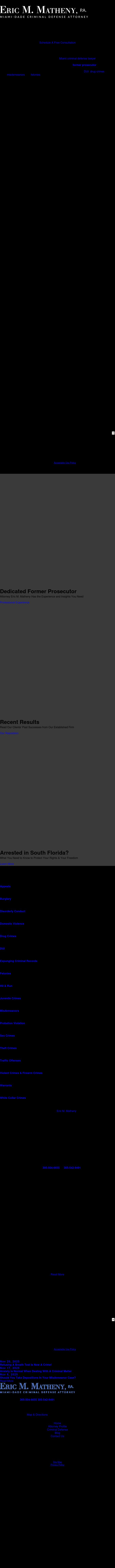 The Law Offices of Eric M. Matheny, P.A. - Miami Lakes FL Lawyers