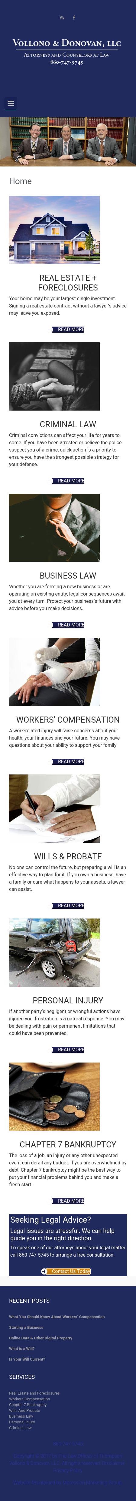 The Law Offices of Thompson Vollono & Donovan, LLC - Plainville CT Lawyers