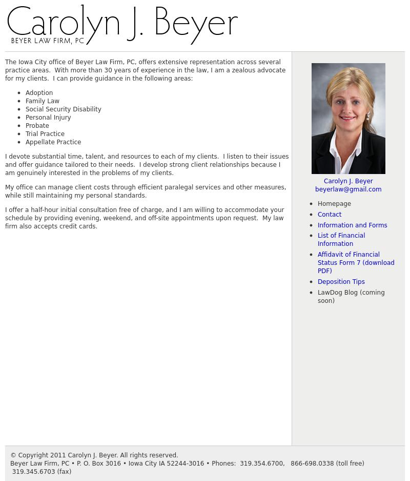 Beyer Law Firm, PC - Iowa City IA Lawyers