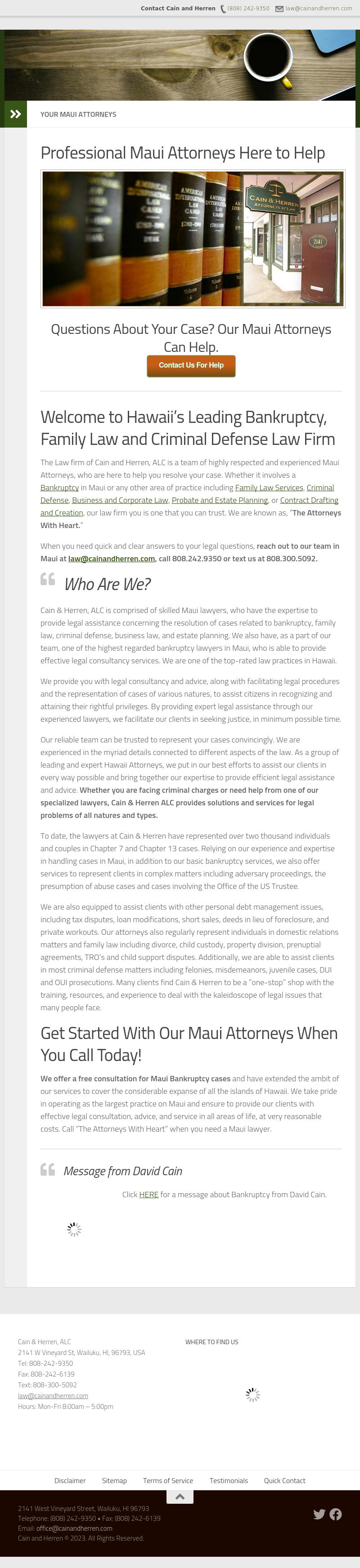 Cain & Herren ALC - Wailuku HI Lawyers