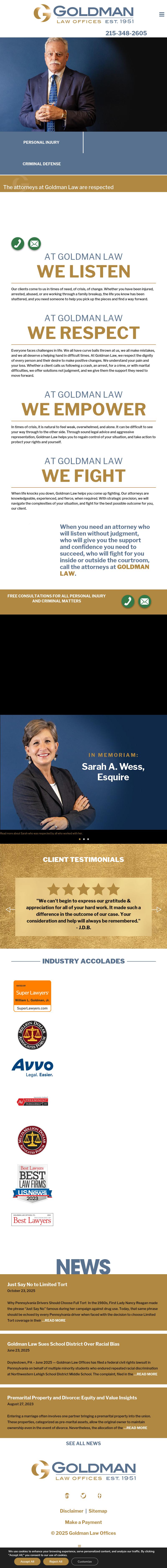 Goldman Law Offices - Doylestown PA Lawyers