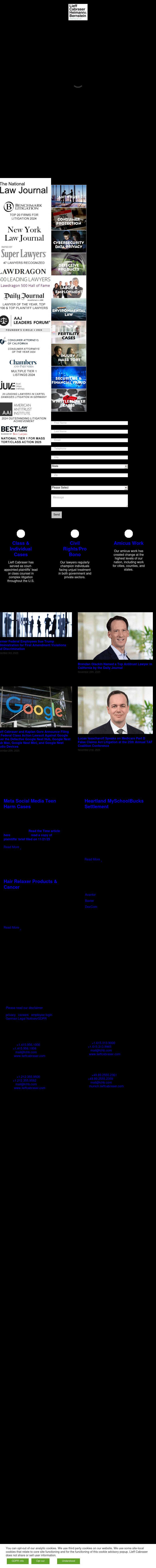 Lieff Cabraser Heimann & Bernstein, LLP - New York NY Lawyers