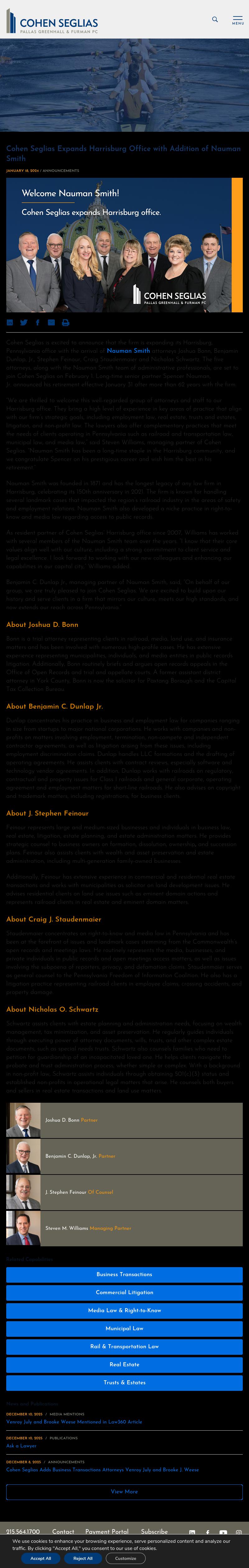 Nauman Smith Shissler & Hall, LLP - Harrisburg PA Lawyers