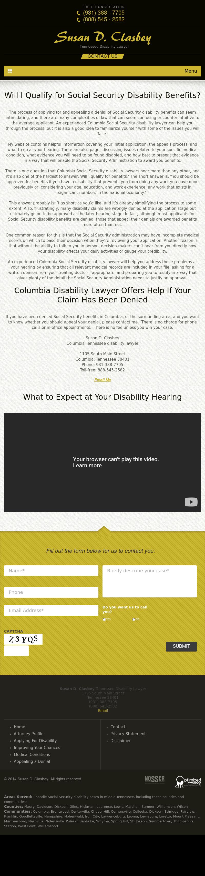 Susan D. Clasbey - Columbia TN Lawyers