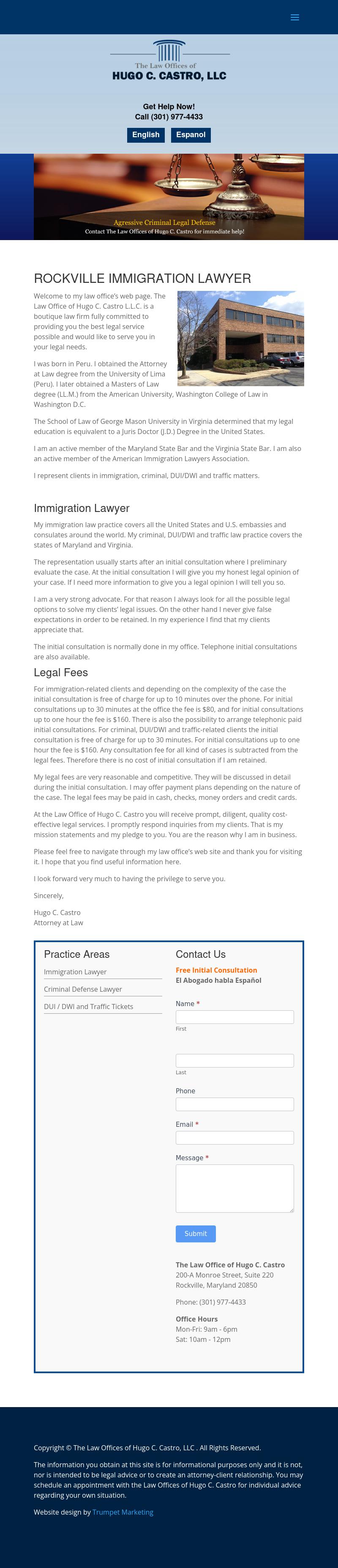 The Law Offices of Hugo C. Castro, LLC - Rockville MD Lawyers