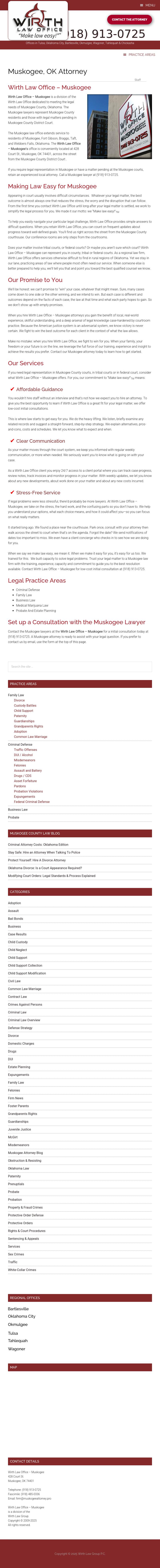 Wirth Law Office - Muskogee Attorney - Muskogee OK Lawyers