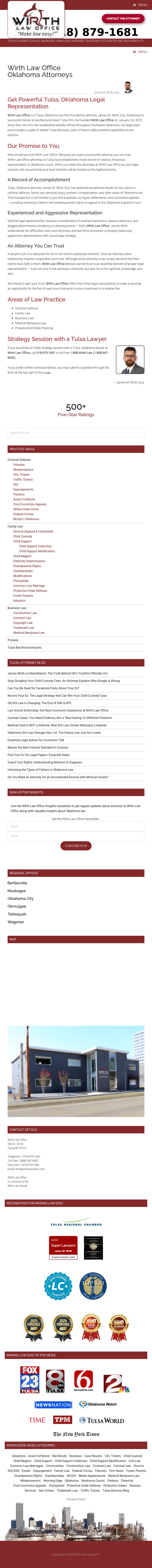 Wirth Law Office - Tulsa Attorneys - Tulsa OK Lawyers