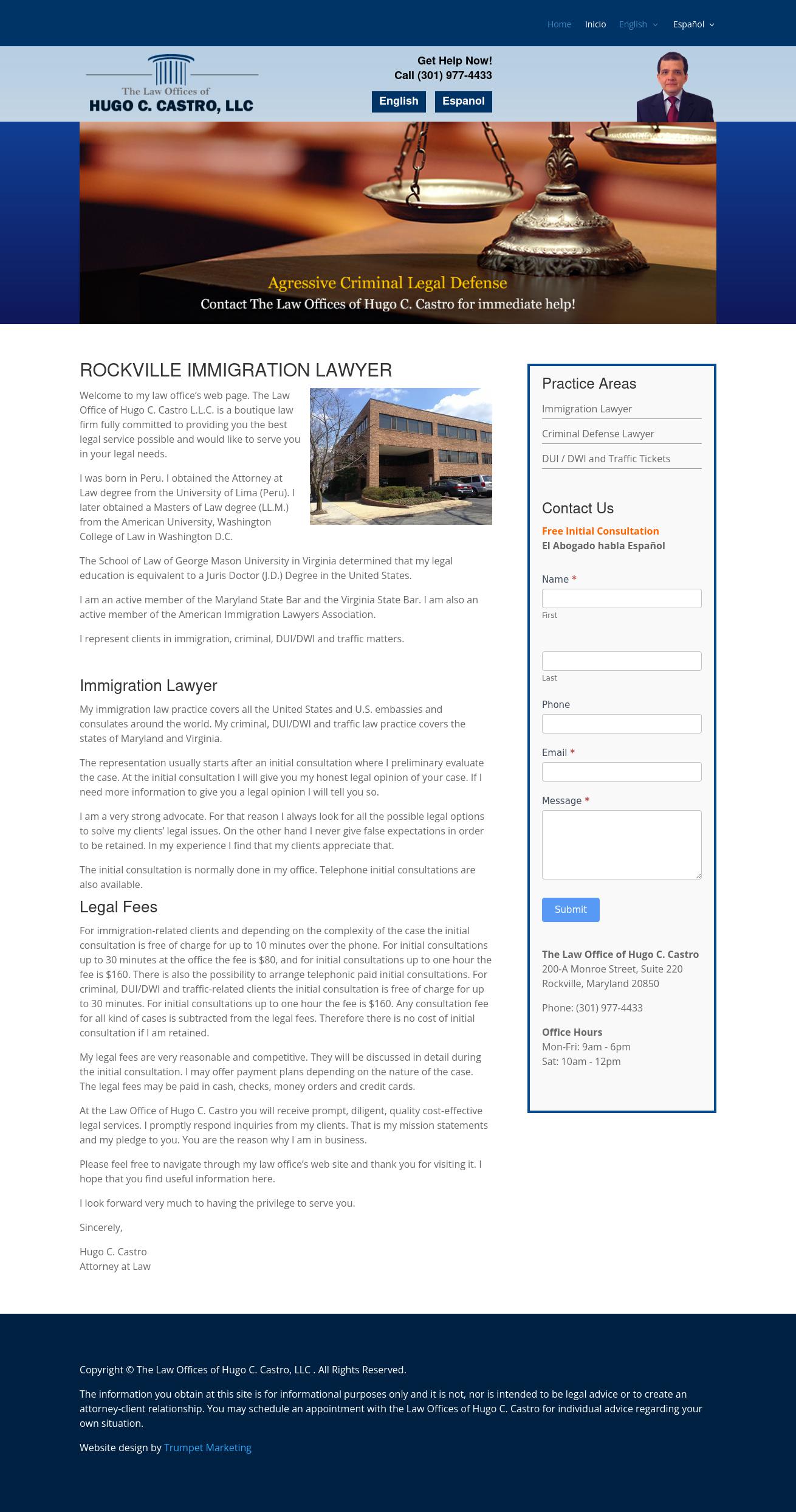 The Law Offices of Hugo C. Castro, LLC - Rockville MD Lawyers