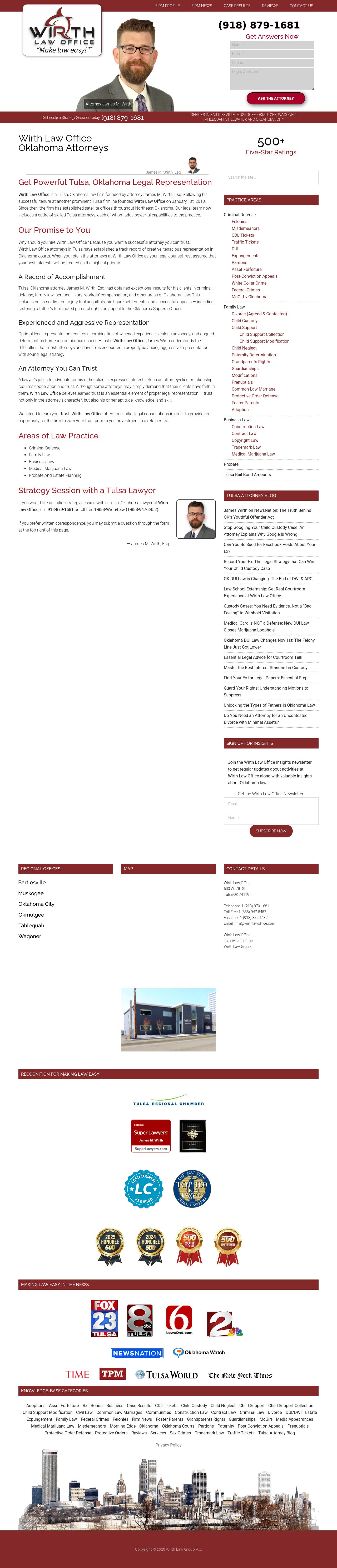 Wirth Law Office - Tulsa Attorneys - Tulsa OK Lawyers